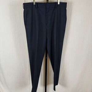 Murphy & Hartelius Men's Black 36R Wool Blend Dress‎ Pants Stretch